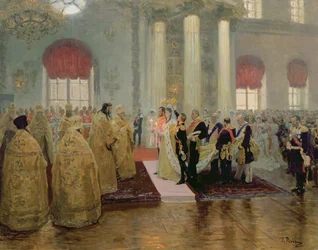 Die Hochzeit von Zar Nikolaus II. (1868-1918) und Alexandra Feodorowna (1872-1918) 1894